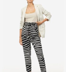 Linen-blend Paper Bag Trousers